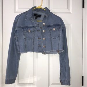 Denim crop jacket